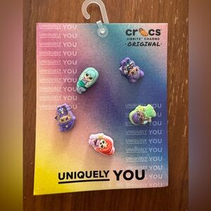 5 Pack Crocs Jibbitz Magic Girlies Purple Green Pink Wands Original NEW